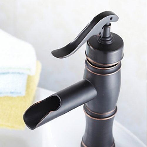 Wovier Bathroom Sink Faucet with Supply Hose,Single Handle Single Hole Lavatory Faucet W8288
