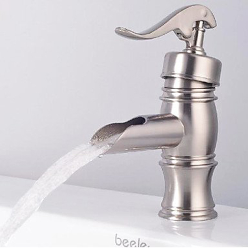 Wovier Bathroom Sink Faucet with Supply Hose,Single Handle Single Hole Lavatory Faucet W8288
