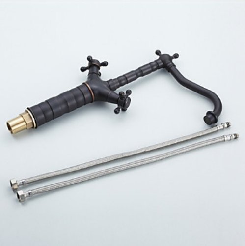 Wovier Vessel Faucet with Supply Hose,Single Handle Single Hole Bathroom Faucet W8282-9