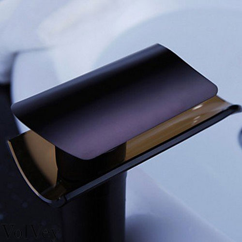 Wovier Waterfall Vessel Faucet, Single Handle Single Hole Bathroom Faucet - w8215-9