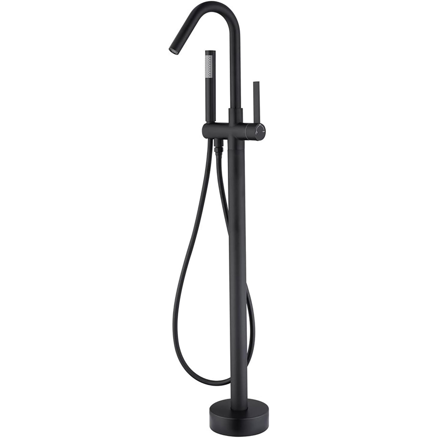 Wovier Floor Mounted Tub Filler Faucet, Freestanding Bathtub Faucet with Hand Shower W8791