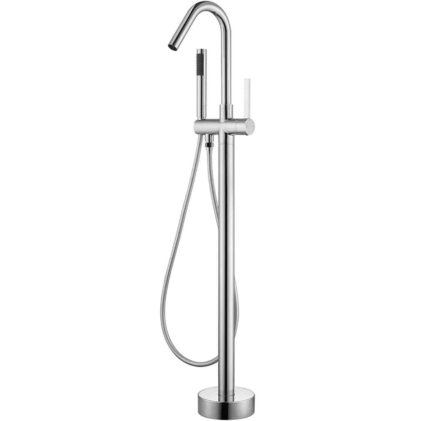 Wovier Floor Mounted Tub Filler Faucet, Freestanding Bathtub Faucet with Hand Shower W8791