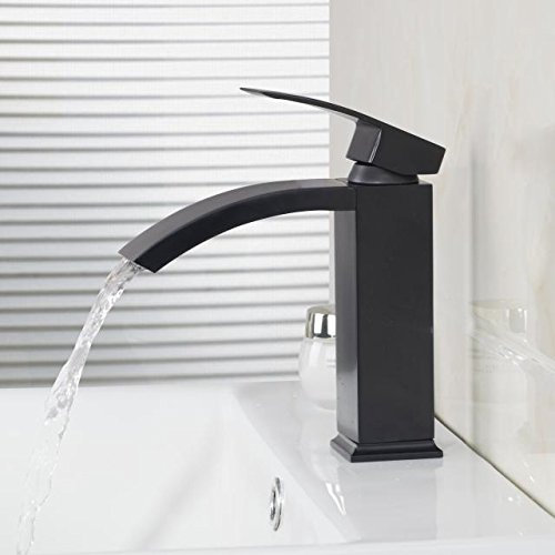 Wovier Waterfall Bathroom Sink Faucet,Single Handle Single Hole Faucet-W8220-11