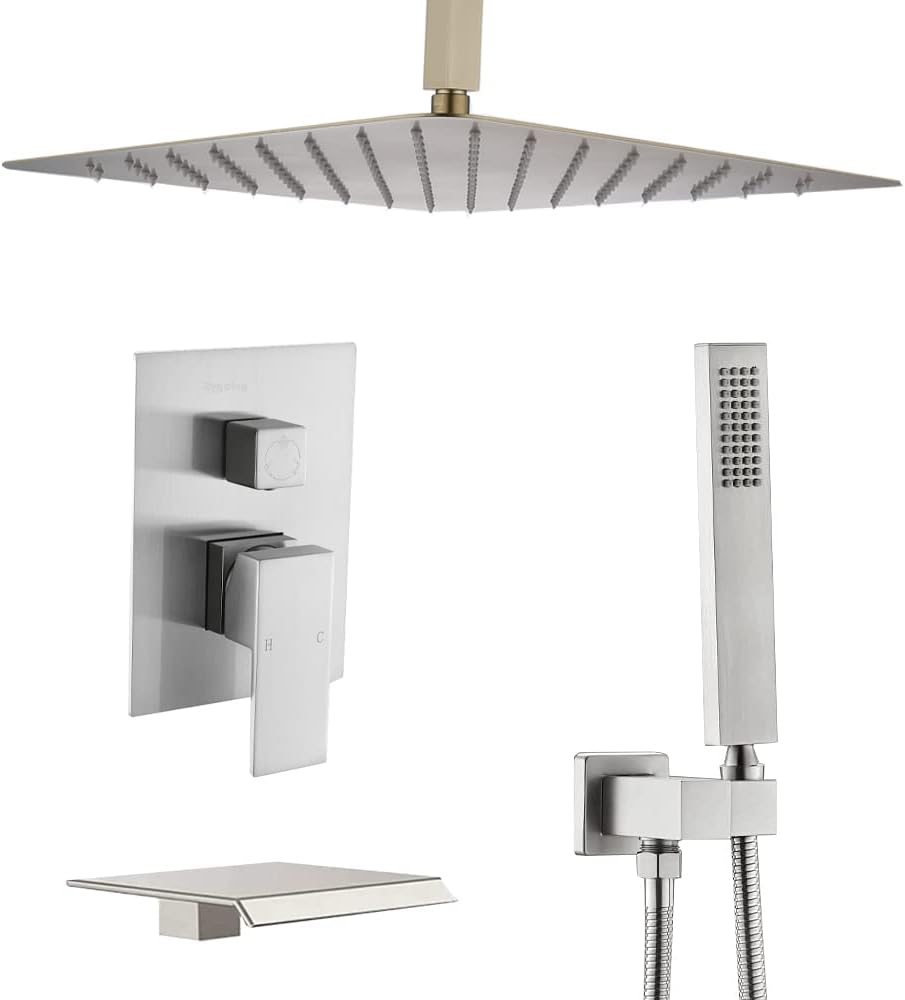 Wovier Shower System Rain Shower Handheld Sprayer with Shower Hose - W8812-3