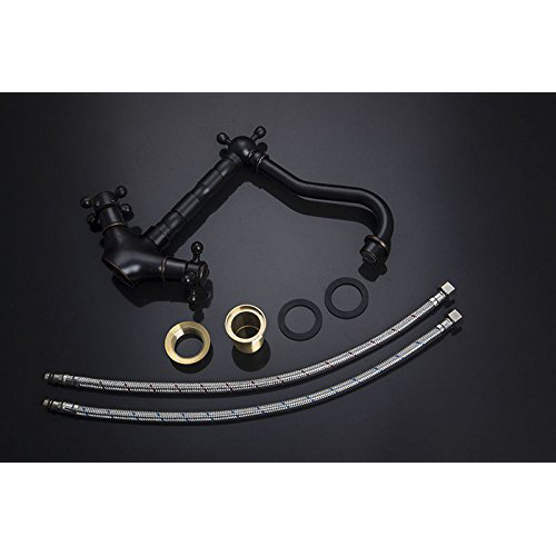 Wovier Bathroom Sink Faucet with Supply Hose,Single Handle Single Hole Lavatory Faucet W8283-3