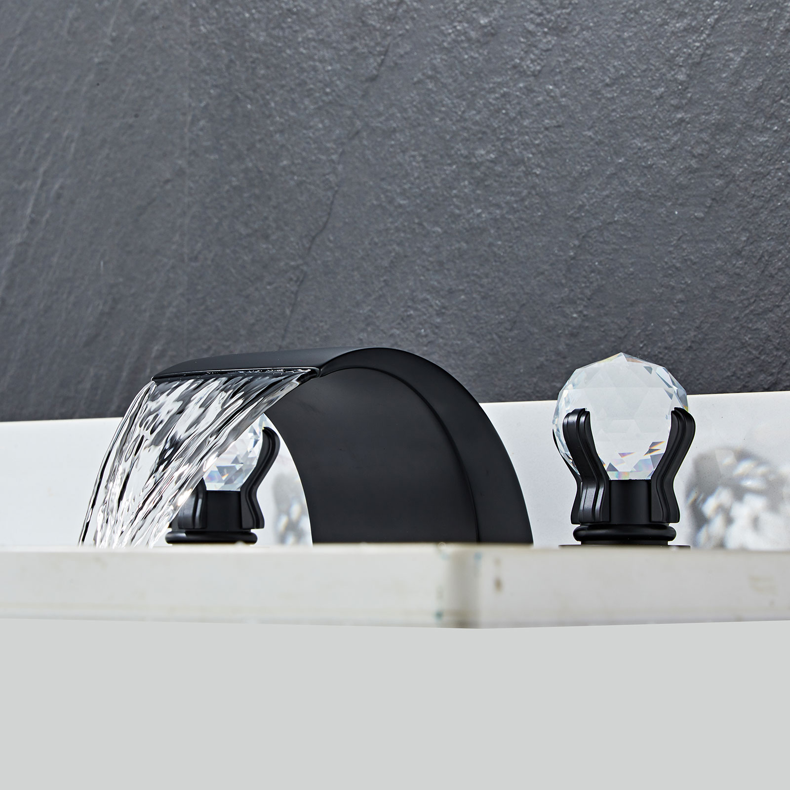 Wovier Widespread Faucet,Three Handle Two Hole Bathroom sink Faucet-W8433-21