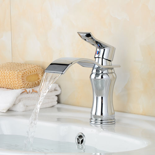 Wovier Bathroom Sink Faucet with Supply Hose,Single Handle Single Hole Lavatory Faucet W8244-9