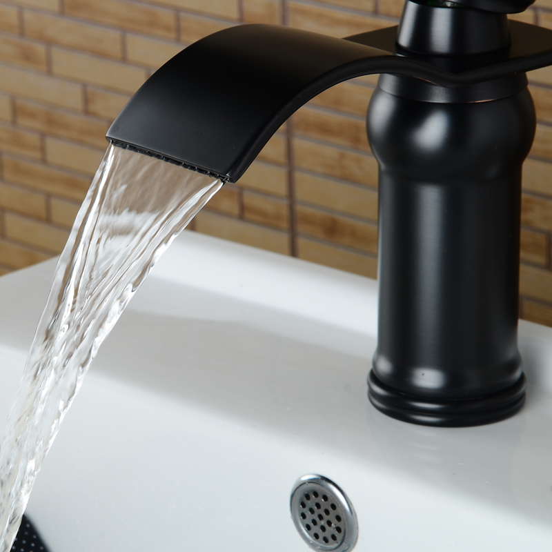 Wovier Bathroom Sink Faucet with Supply Hose,Single Handle Single Hole Lavatory Faucet W8294-9