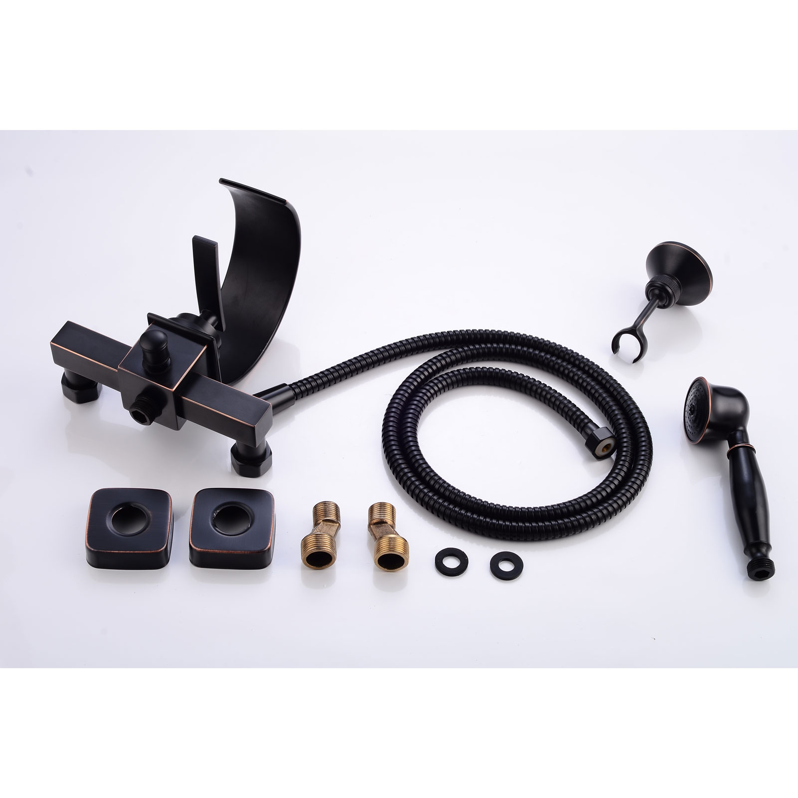 Wovier Wall Mounted Faucet Tub Filler with Hand Shower W8827