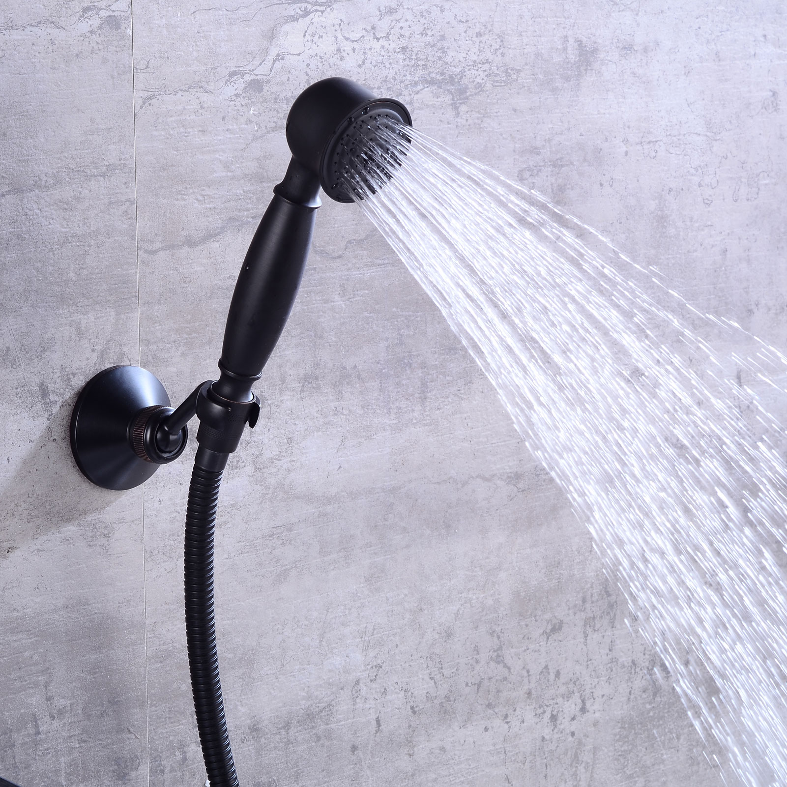 Wovier Waterfall Wall Mounted Waterfall Glass Tub Filler with Hand Shower W8708