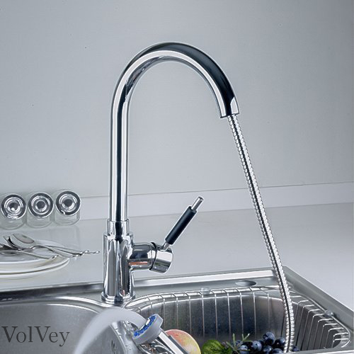 Wovier Kitchen Faucet with Pull Down Sprayer, Single Handle Kitchen Sink Faucet -8504-3