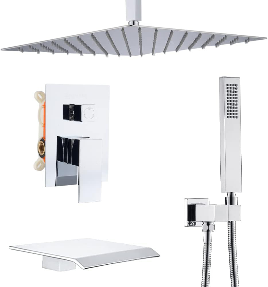 Wovier Shower System Rain Shower Handheld Sprayer with Shower Hose - W8812-11