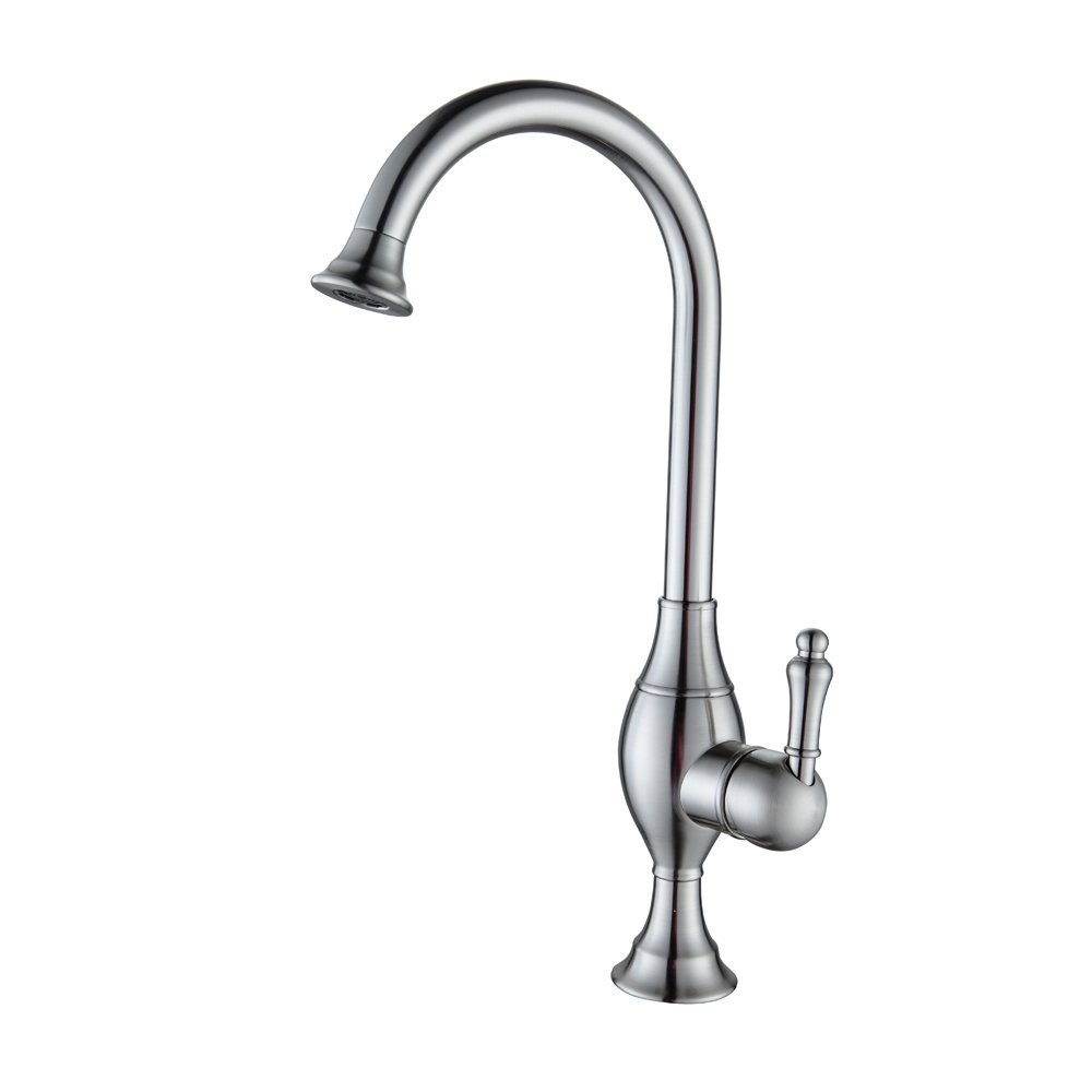 Wovier Vessel Faucet with Supply Hose,Single Handle Single Hole Bathroom Faucet W8304-1