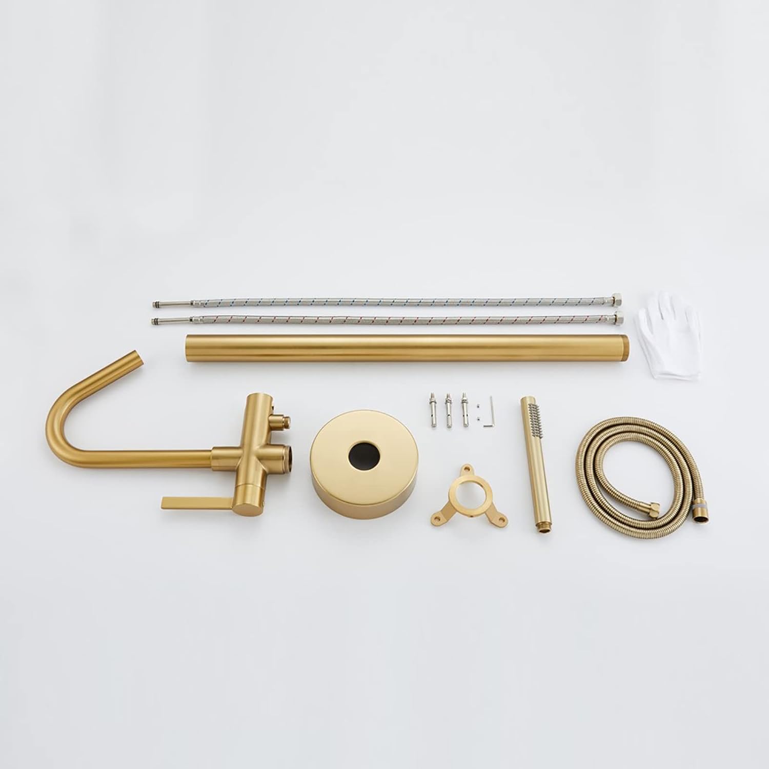 Wovier Floor Mounted Tub Filler Faucet, Freestanding Bathtub Faucet with Hand Shower W8791