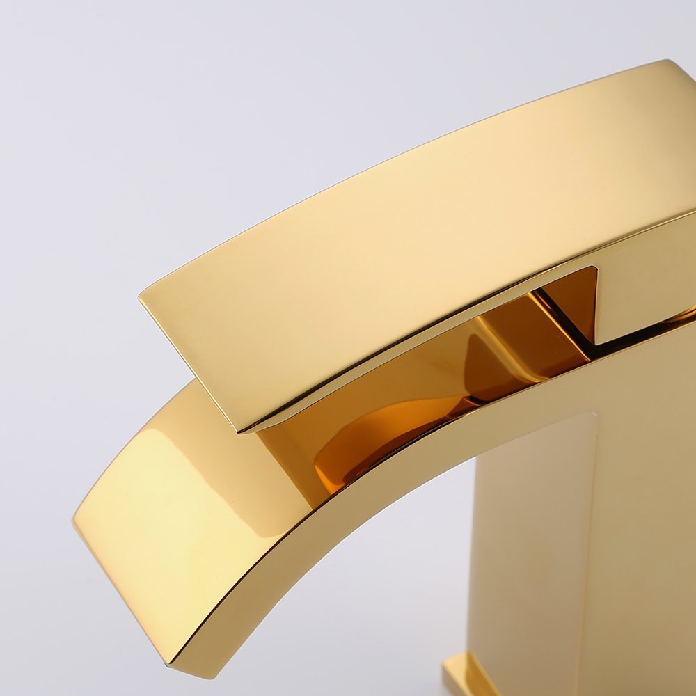 Wovier Waterfall Vessel Faucet, Single Handle Single Hole Bathroom Faucet - w8219-1