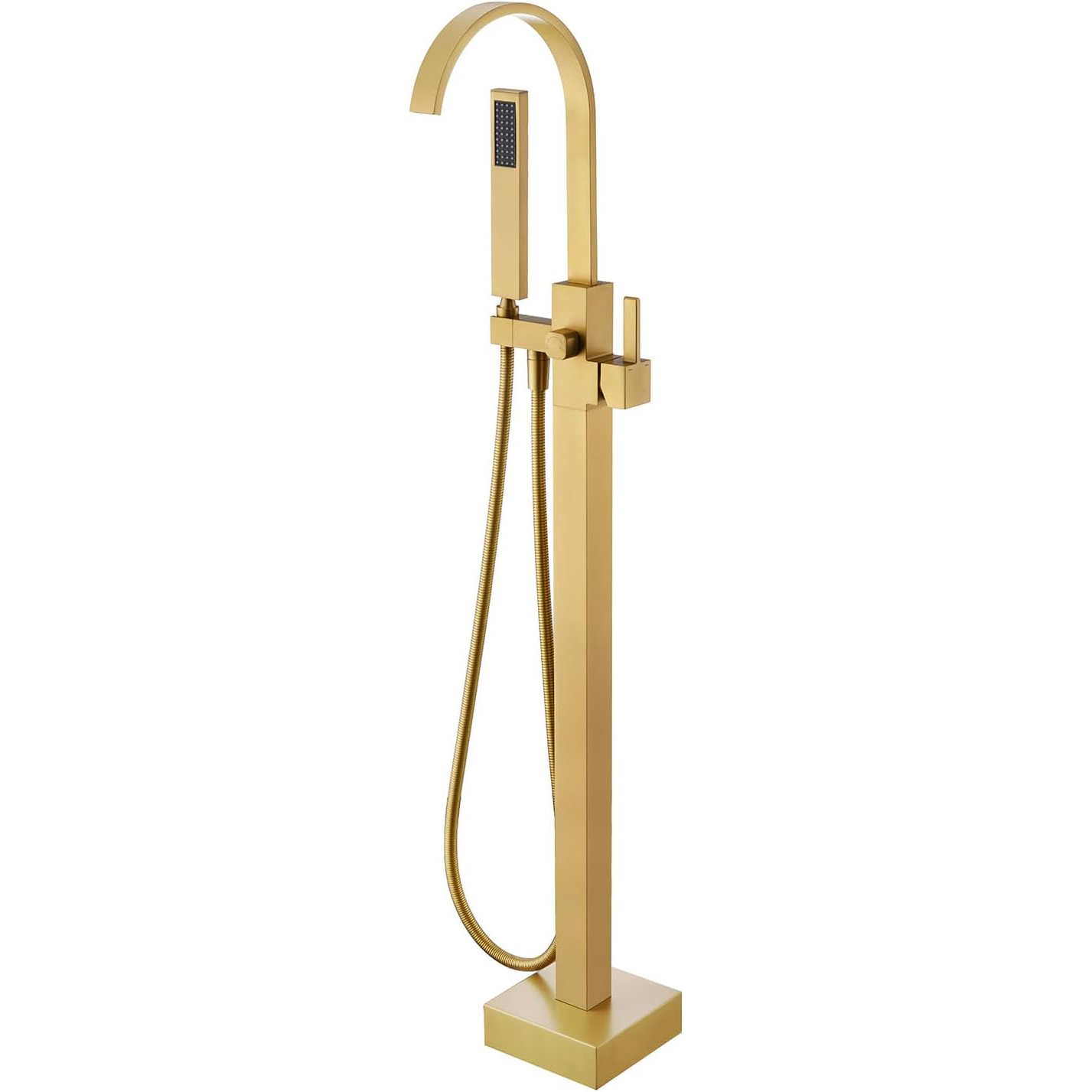 Wovier Floor Mounted Tub Filler Faucet, Freestanding Bathtub Faucet with Hand Shower W8783