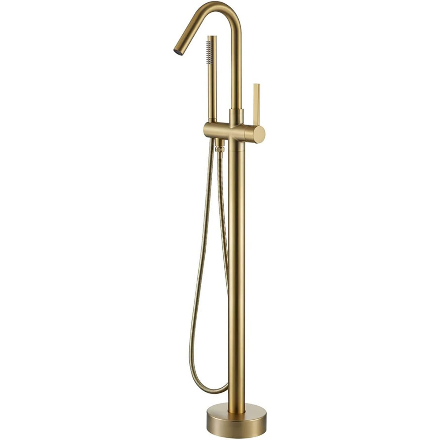 Wovier Floor Mounted Tub Filler Faucet, Freestanding Bathtub Faucet with Hand Shower W8791