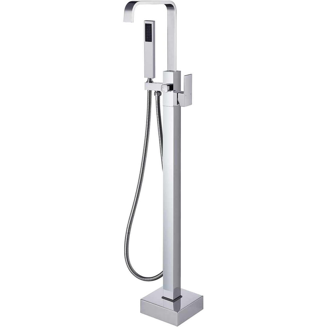 Wovier Floor Mounted Tub Filler Faucet, Freestanding Bathtub Faucet with Hand Shower W8785