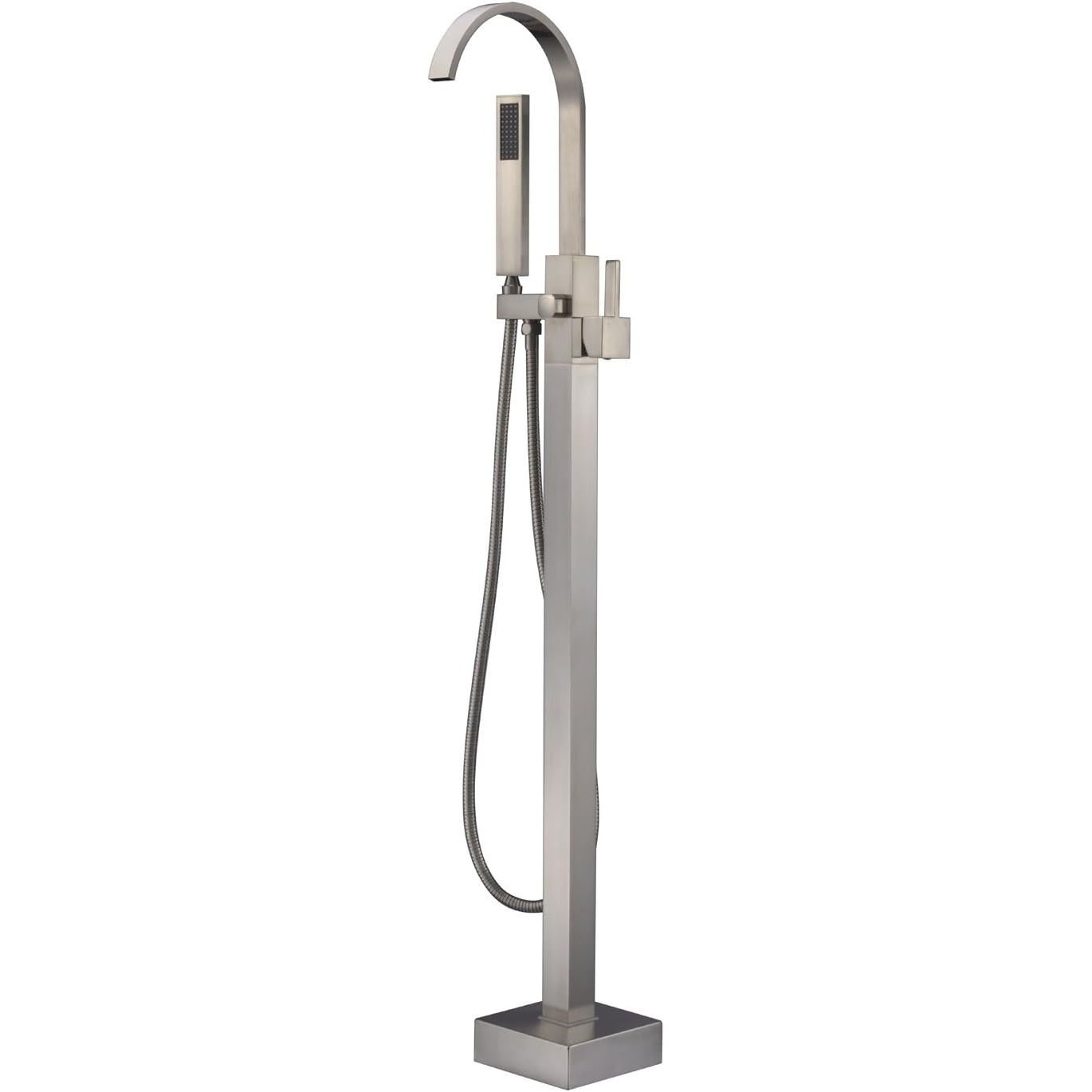 Wovier Floor Mounted Tub Filler Faucet, Freestanding Bathtub Faucet with Hand Shower W8783