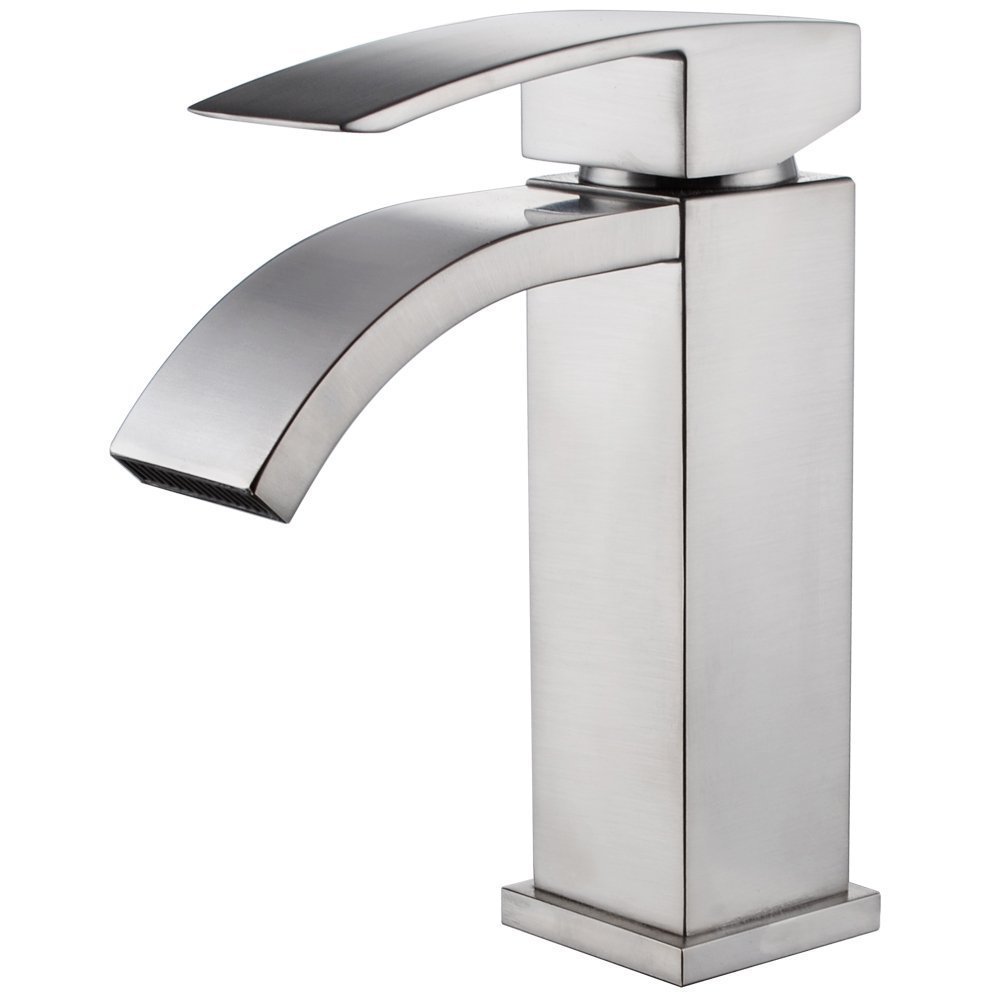 Wovier Waterfall Bathroom Sink Faucet,Single Handle Single Hole Faucet-W8220-13