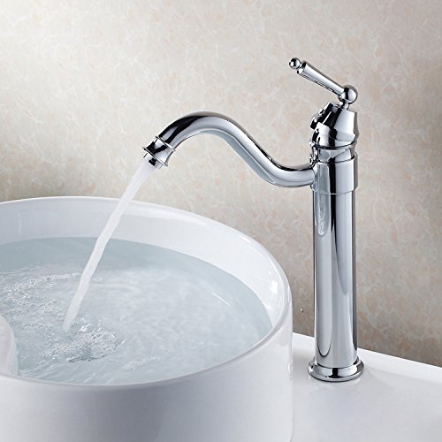 Wovier Vessel Faucet with Supply Hose,Single Handle Single Hole Bathroom Faucet W8299-3