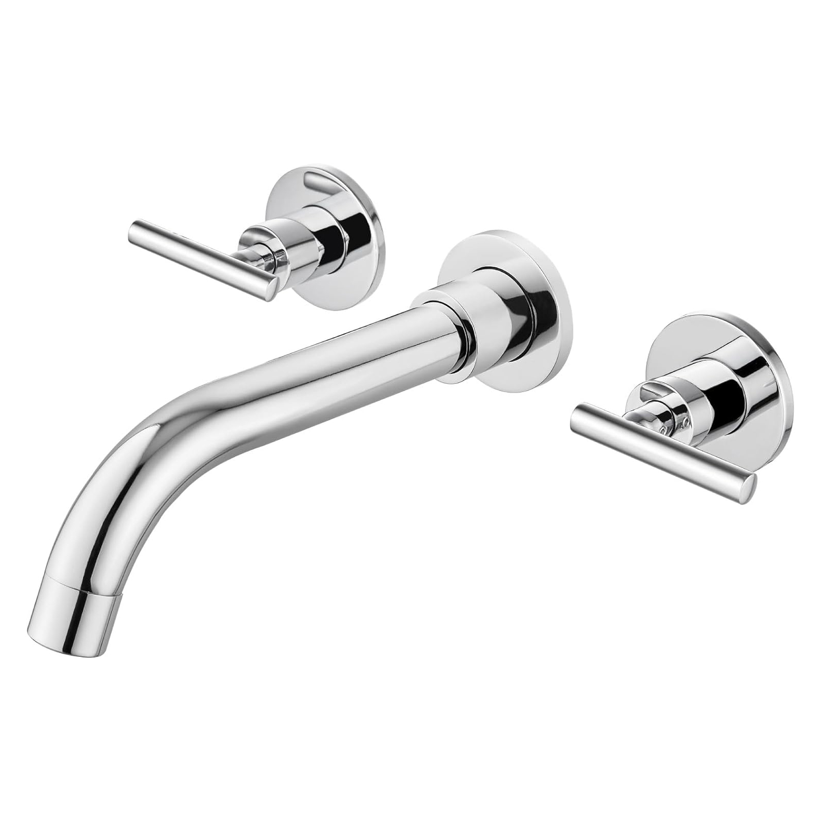 Wovier Wall Mount Bathroom Sink Faucet Two Handles Lavatory Faucet -W8601-04
