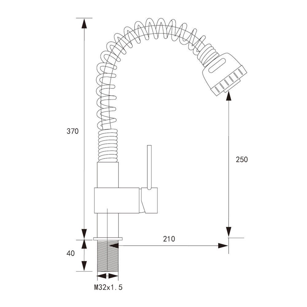 Wovier Kitchen Faucet with Pull Down Sprayer, Single Handle Kitchen Sink Faucet W8510-2