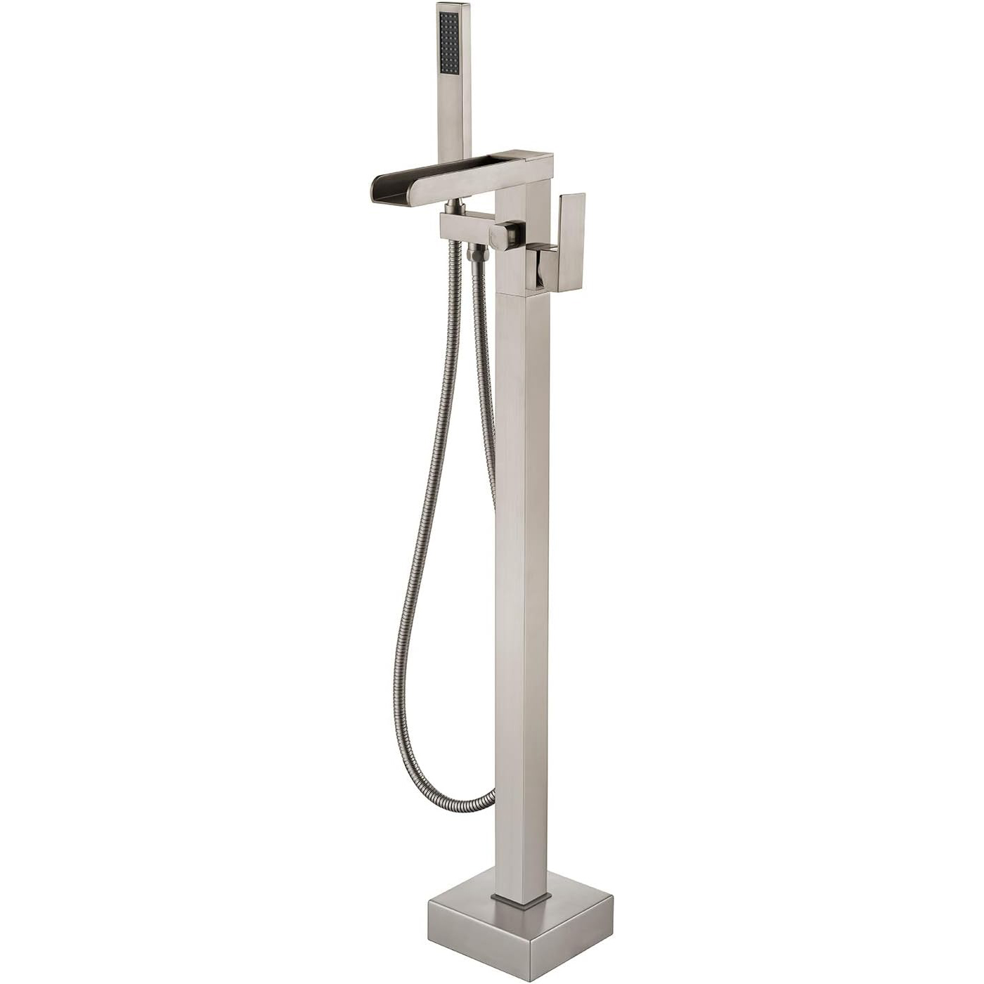 Wovier Floor Mounted Tub Filler Faucet, Freestanding Bathtub Faucet with Hand Shower W8786
