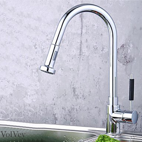 Wovier Kitchen Faucet with Pull Down Sprayer, Single Handle Kitchen Sink Faucet -8504-1
