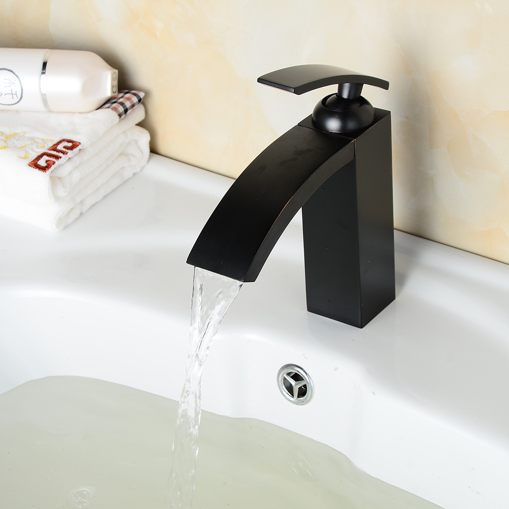 Wovier Bathroom Sink Faucet with Supply Hose,Single Handle Single Hole Lavatory Faucet W8236-2