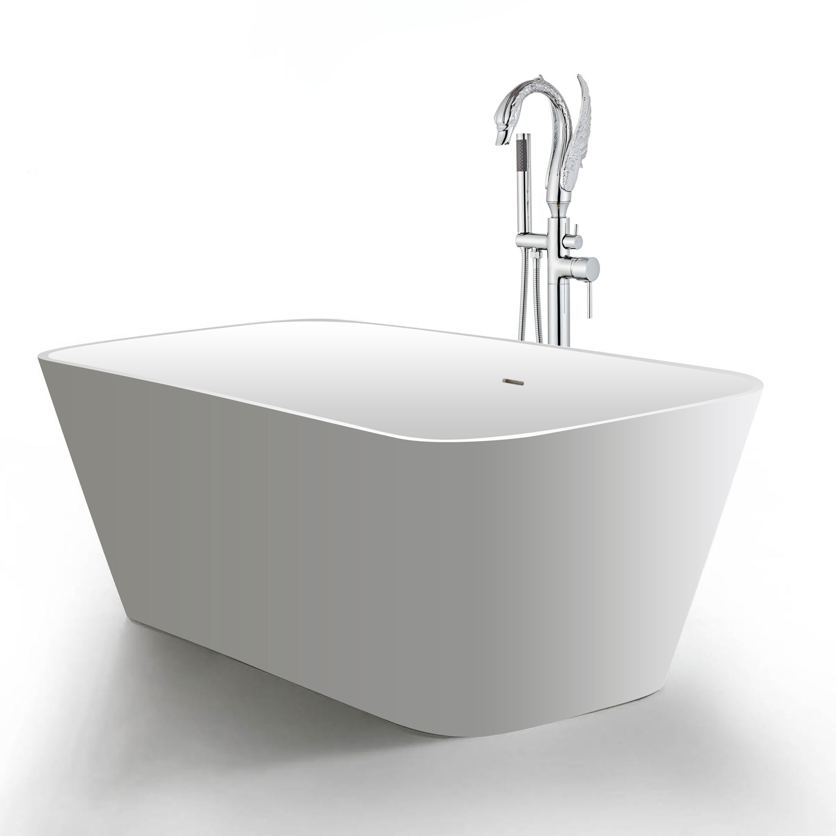 Wovier Floor Mounted Tub Filler Faucets with Hand Shower - w8751-01