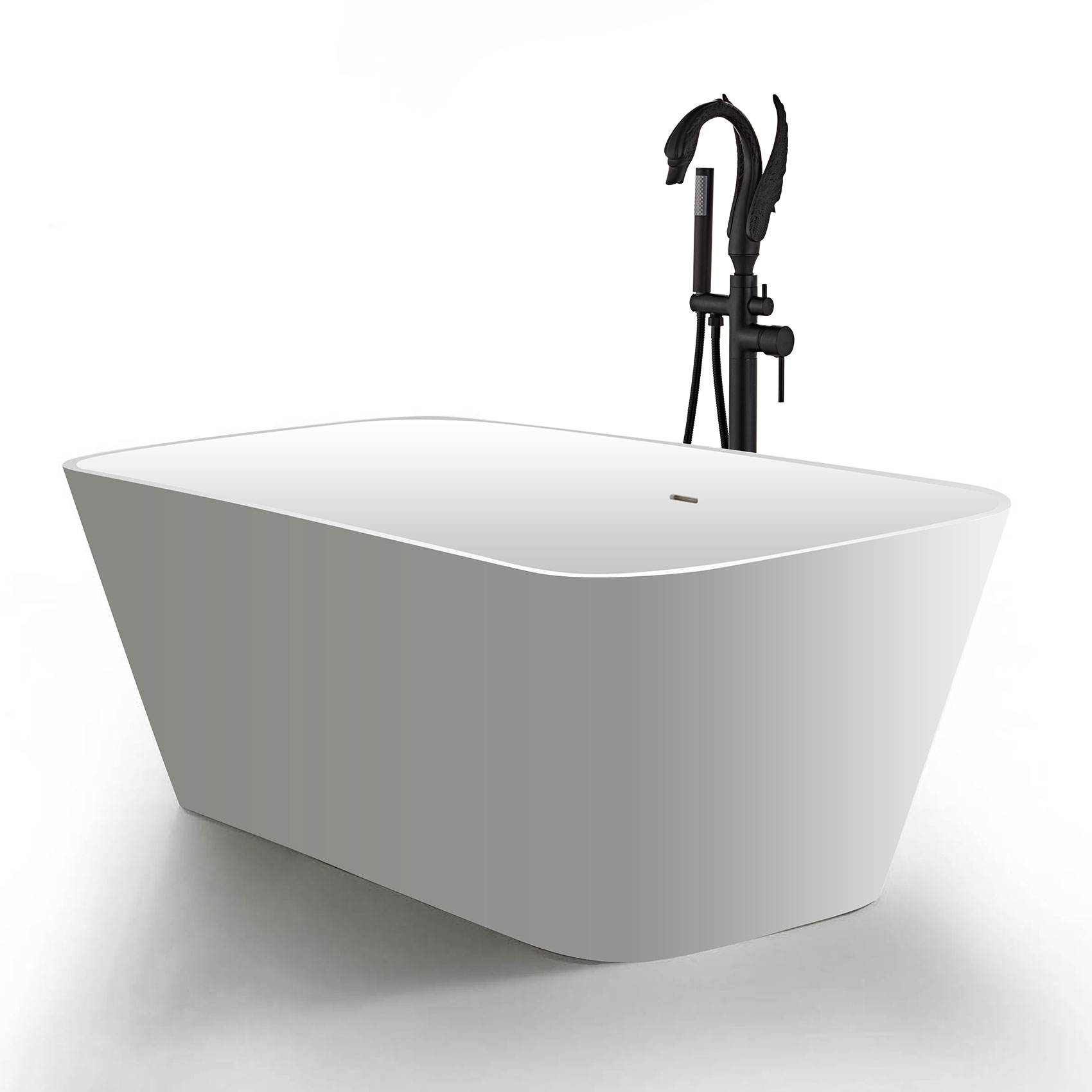 Wovier Floor Mounted Tub Filler Faucets with Hand Shower - w8751-03