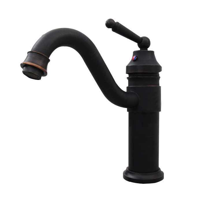 Wovier Bathroom Sink Faucet with Supply Hose,Single Handle Single Hole Lavatory Faucet W8300-2
