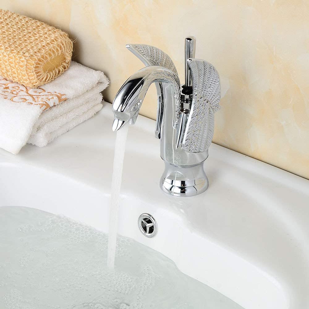 Wovier Phoenix Bathroom Sink Faucet ,Single Handle Single Hole Lavatory Faucet W8338-9