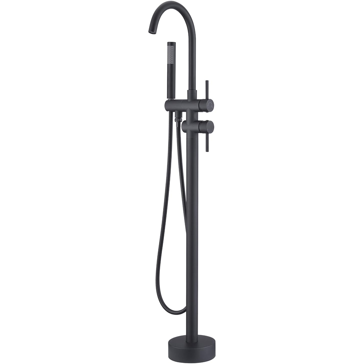 Wovier Floor Mounted Tub Filler Faucet, Freestanding Bathtub Faucet with Hand Shower W8790