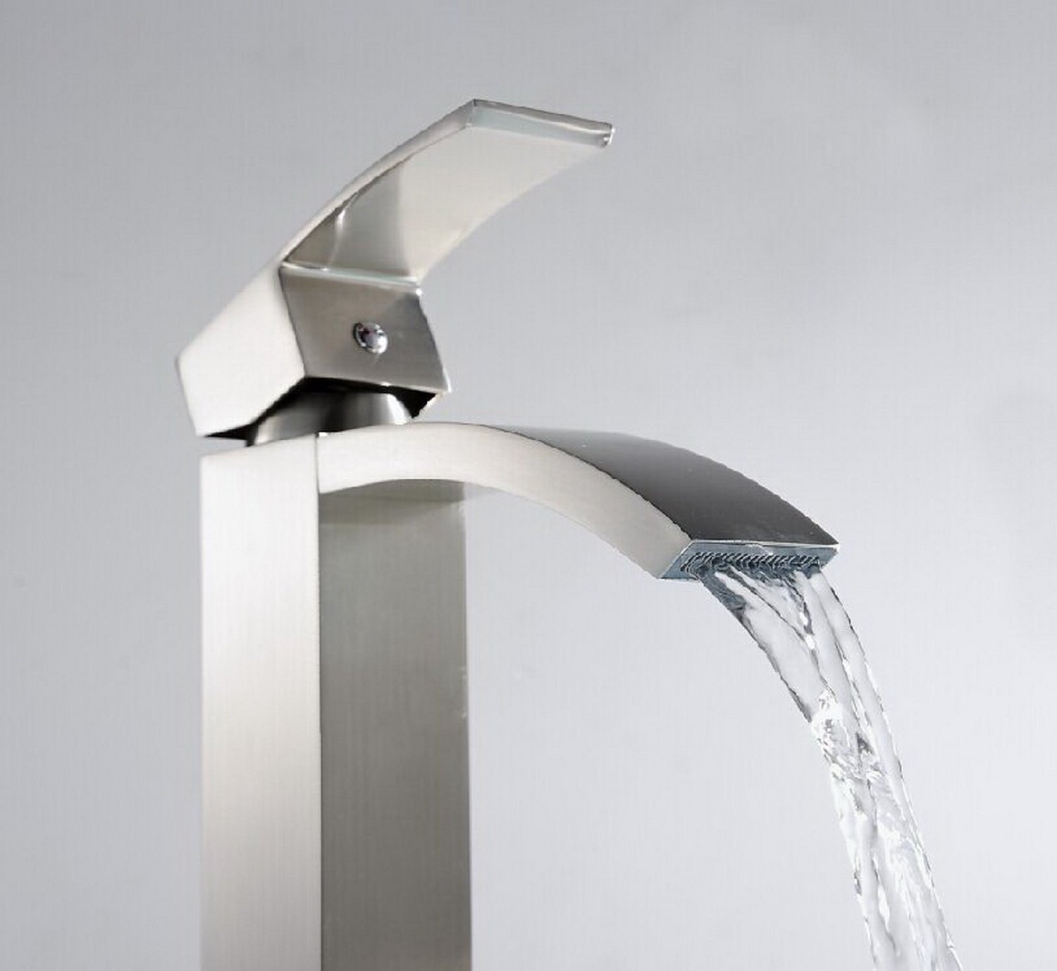 Wovier Waterfall Bathroom Sink Faucet,Single Handle Single Hole Faucet-W8220-6