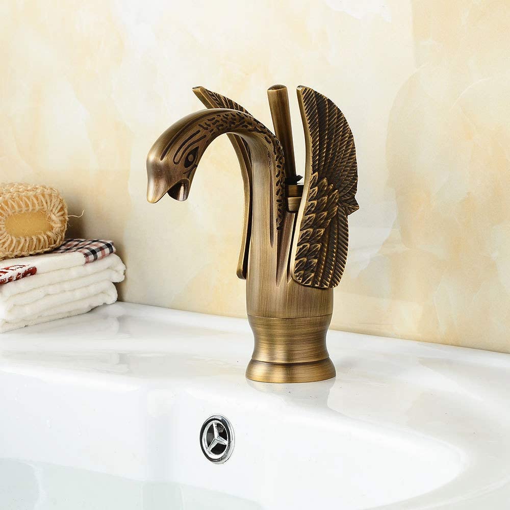 Wovier Phoenix Bathroom Sink Faucet ,Single Handle Single Hole Lavatory Faucet W8338-14