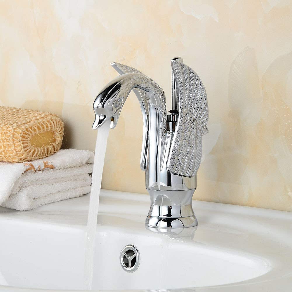 Wovier Phoenix Bathroom Sink Faucet ,Single Handle Single Hole Lavatory Faucet W8338-10