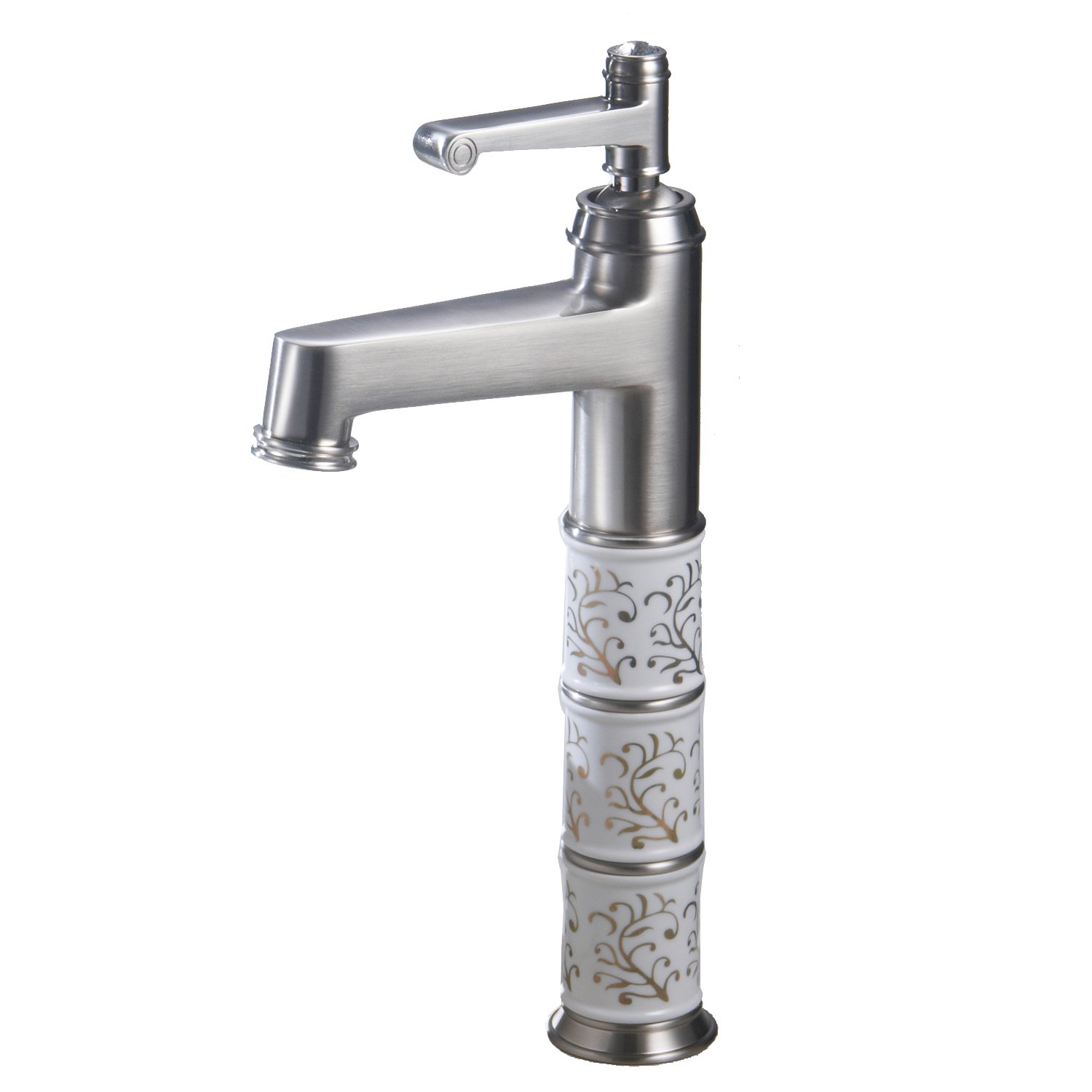 Wovier Vessel Faucet with Supply Hose,Single Handle Single Hole Bathroom Faucet W8311-6