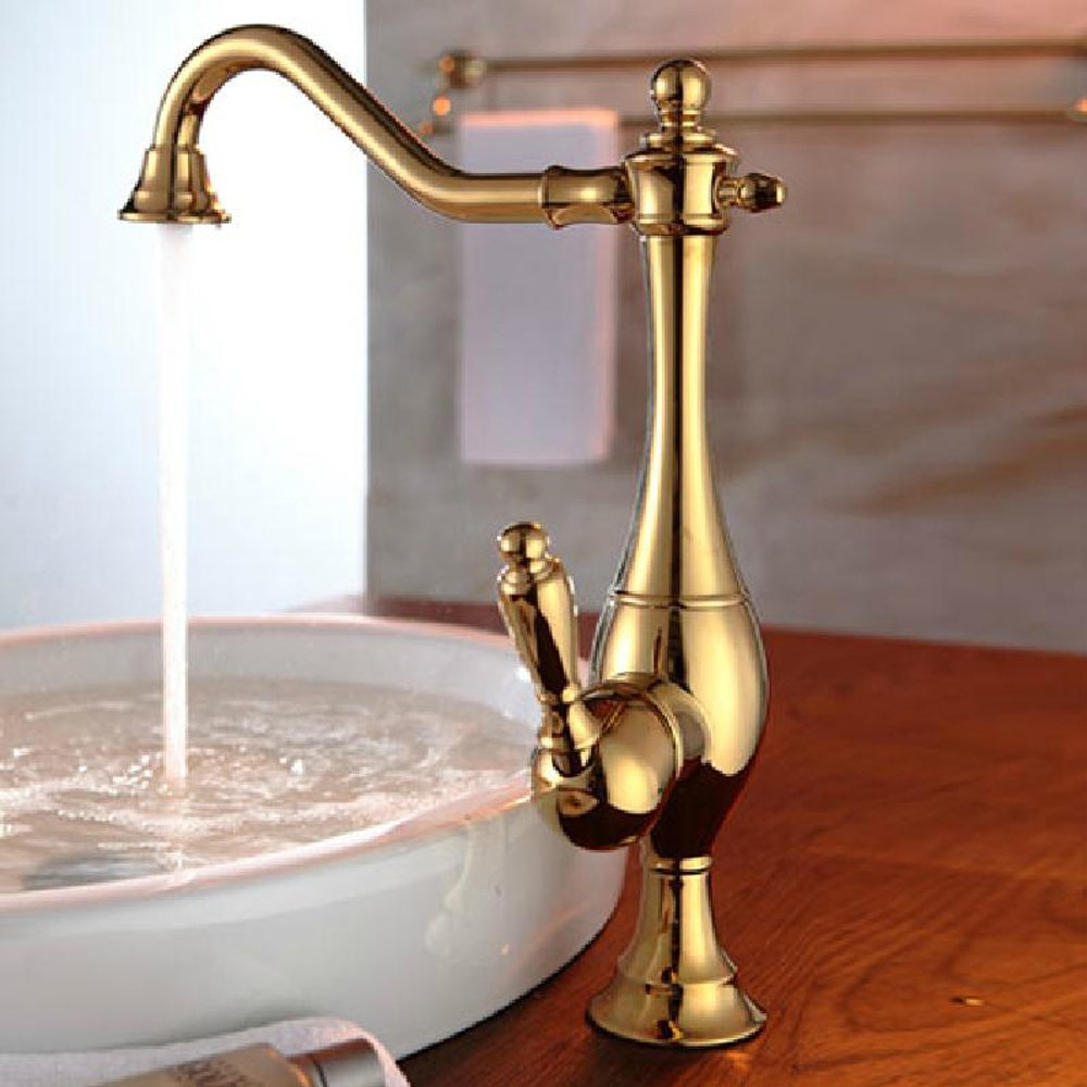 Wovier Vessel Faucet with Supply Hose,Single Handle Single Hole Bathroom Faucet W8303-17
