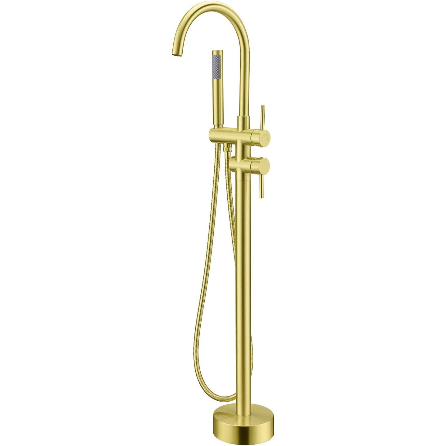 Wovier Floor Mounted Tub Filler Faucet, Freestanding Bathtub Faucet with Hand Shower W8790