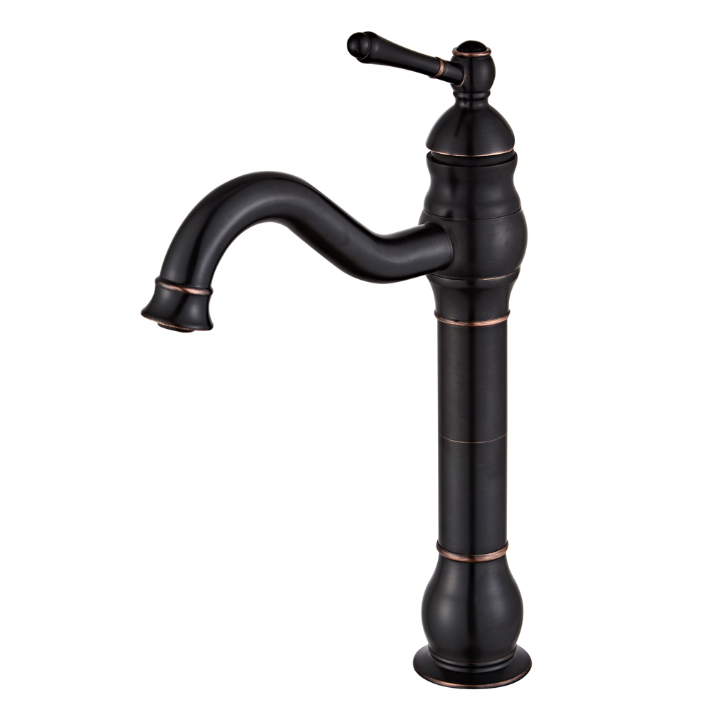 Wovier Waterfall Vessel Faucet, Single Handle Single Hole Bathroom Faucet - w8297-3