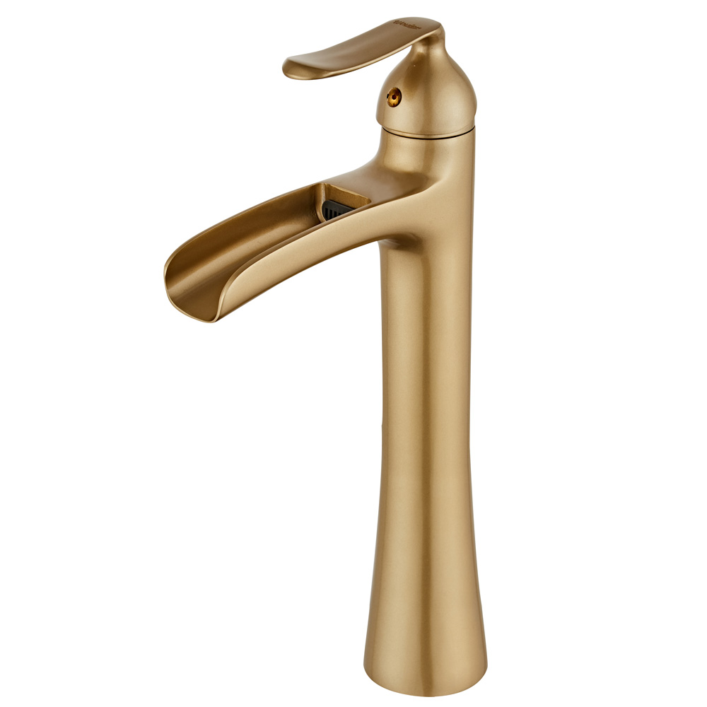 Wovier Waterfall Vessel Faucet, Single Handle Single Hole Bathroom Faucet - w8237-7