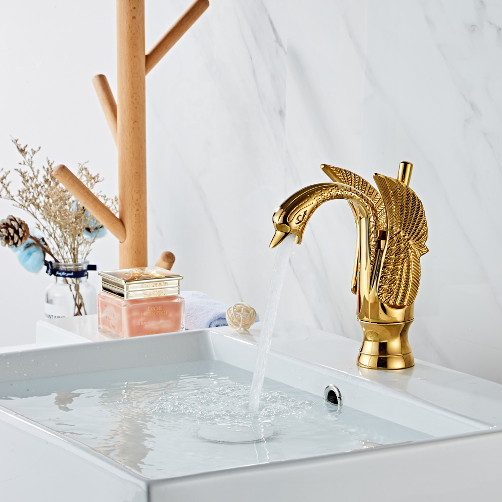 Wovier Phoenix Bathroom Sink Faucet ,Single Handle Single Hole Lavatory Faucet W8338-4