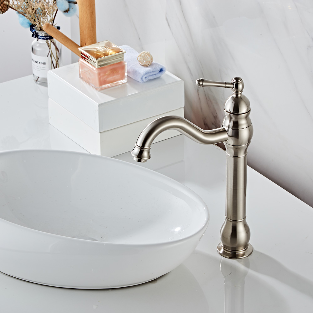 Wovier Waterfall Vessel Faucet, Single Handle Single Hole Bathroom Faucet - w8297-10