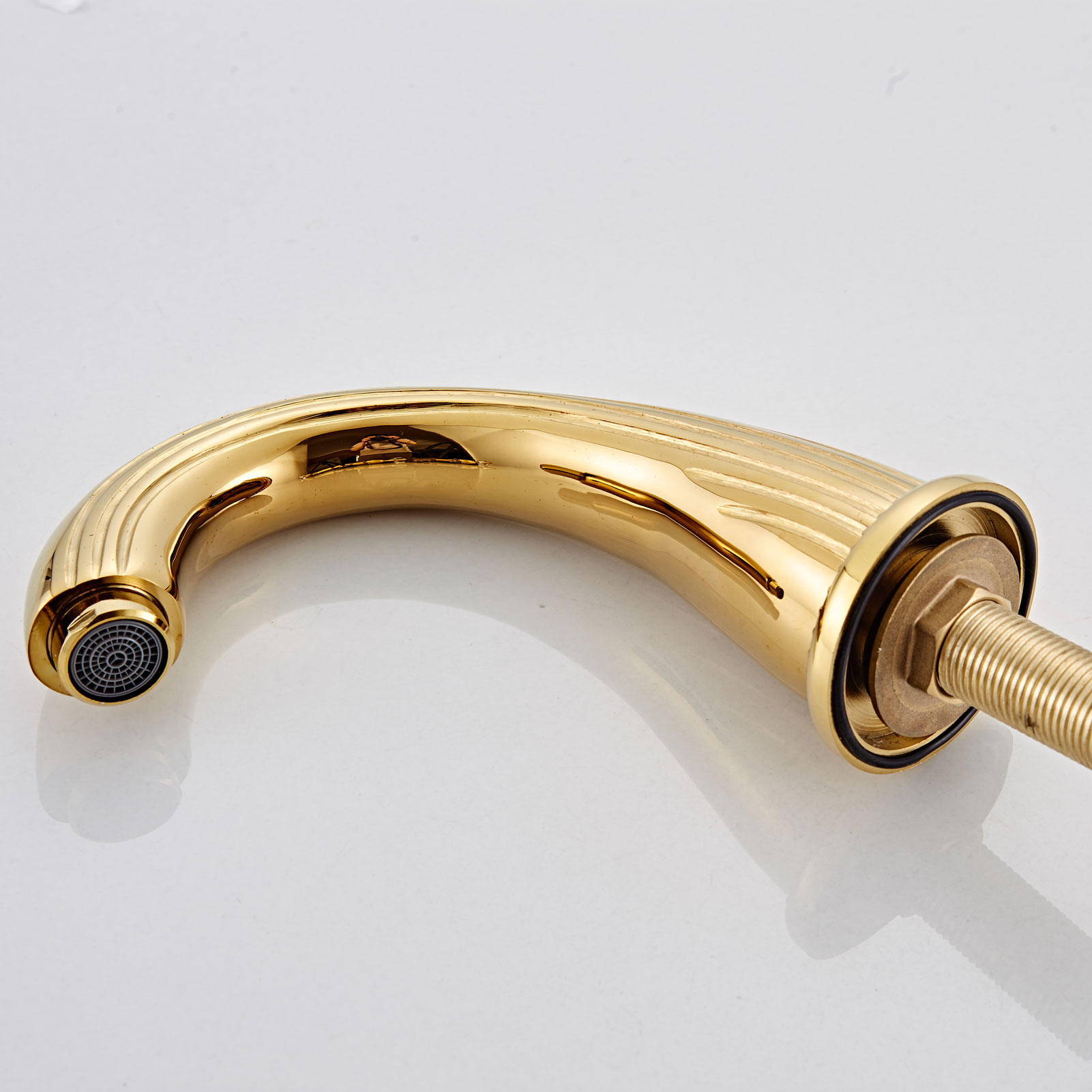 Wovier Bathtub Faucets Set,Three Handles Five Holes with Handheld Sprayer – W8702-11