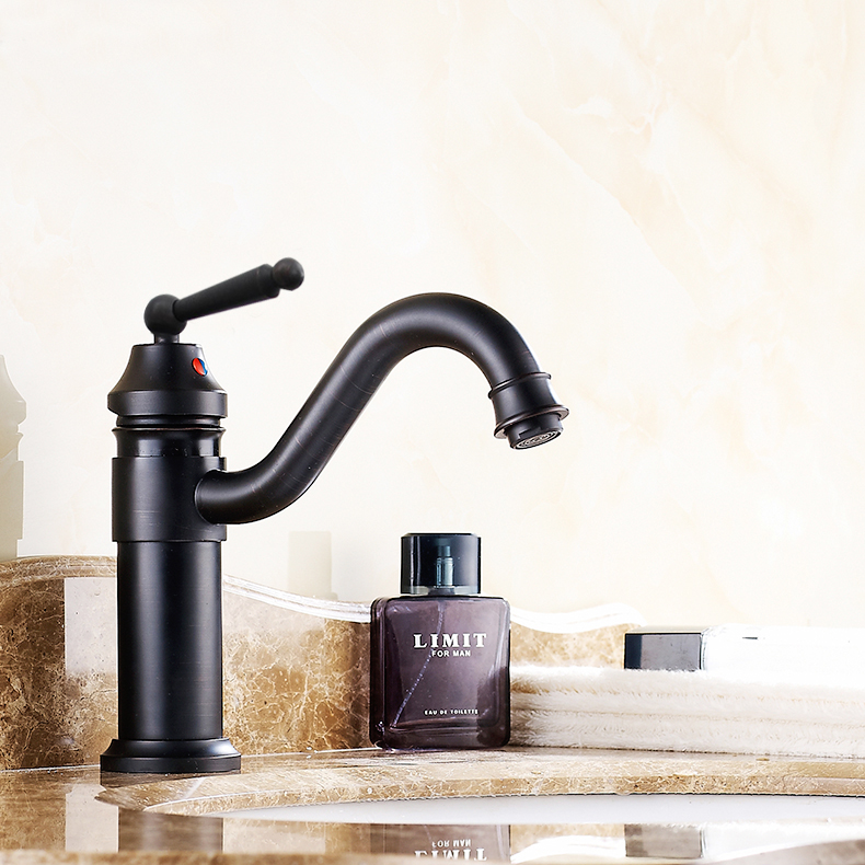Wovier Bathroom Sink Faucet with Supply Hose,Single Handle Single Hole Lavatory Faucet W8300-3