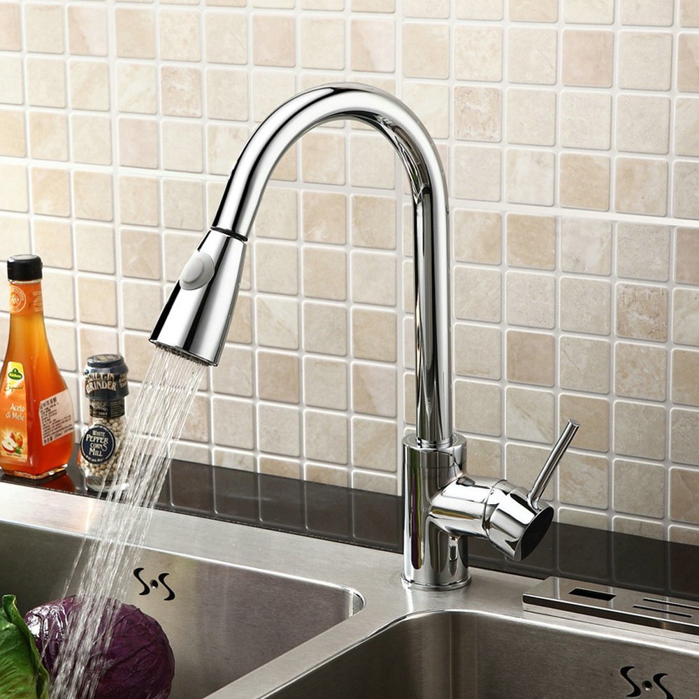 Wovier Kitchen Faucet with Pull Down Sprayer, Kitchen Sink Faucet W8563-11