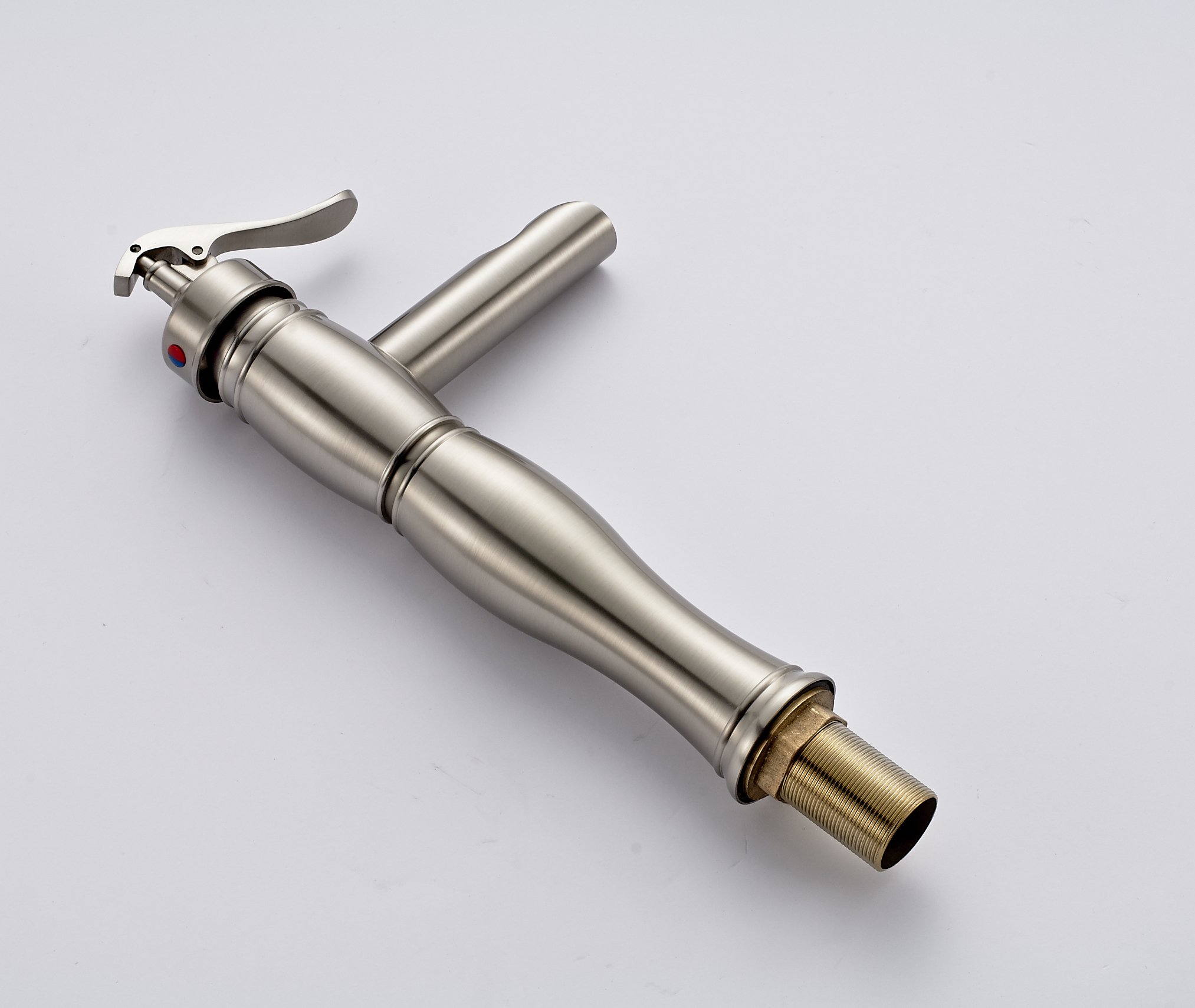 Wovier Waterfall Vessel Faucet with Supply Hose,Single Handle Single Hole Bathroom Faucet W8287-4