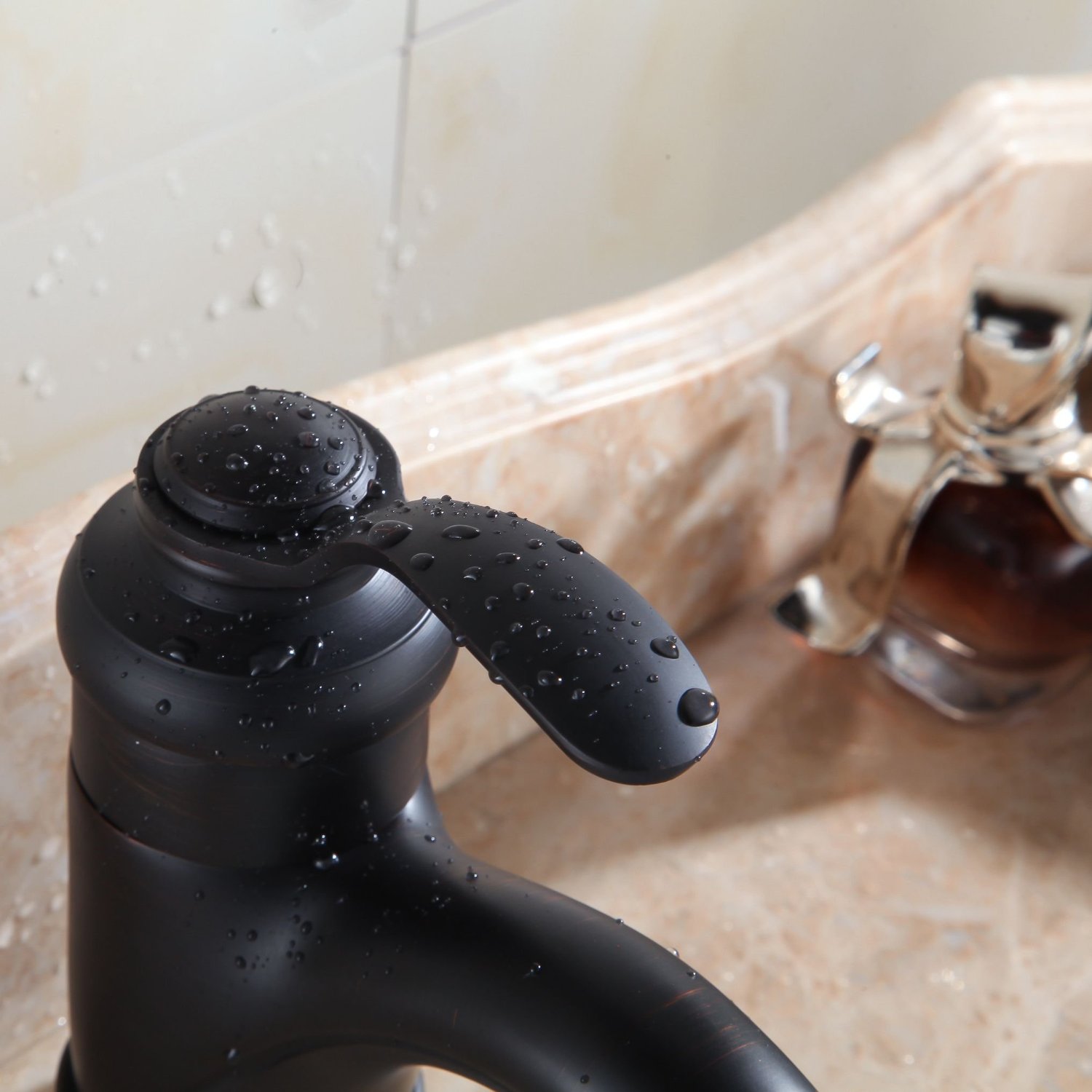 Wovier Bathroom Sink Faucet with Supply Hose,Single Handle Single Hole Lavatory Faucet W8271-4